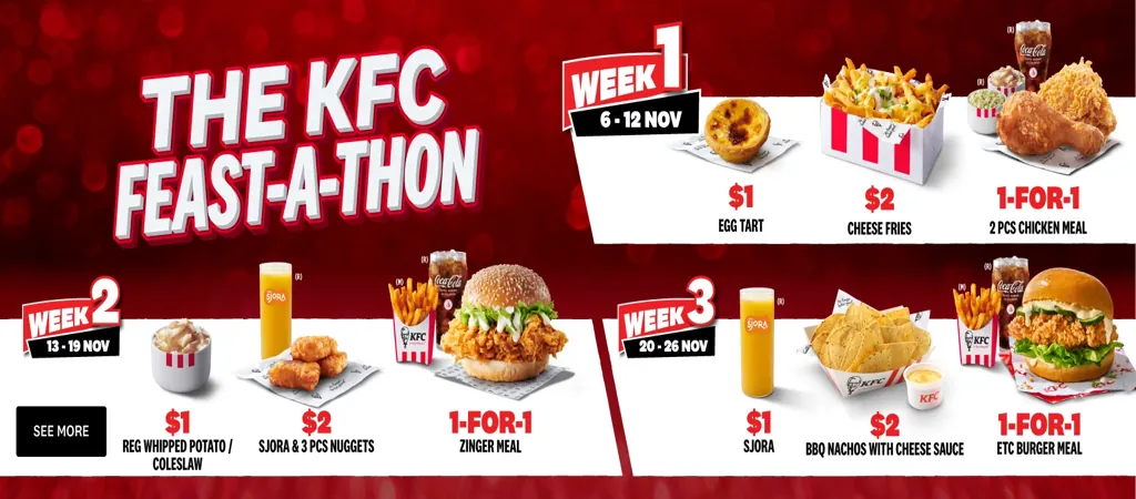 KFC Bugis Junction Singapore Menu