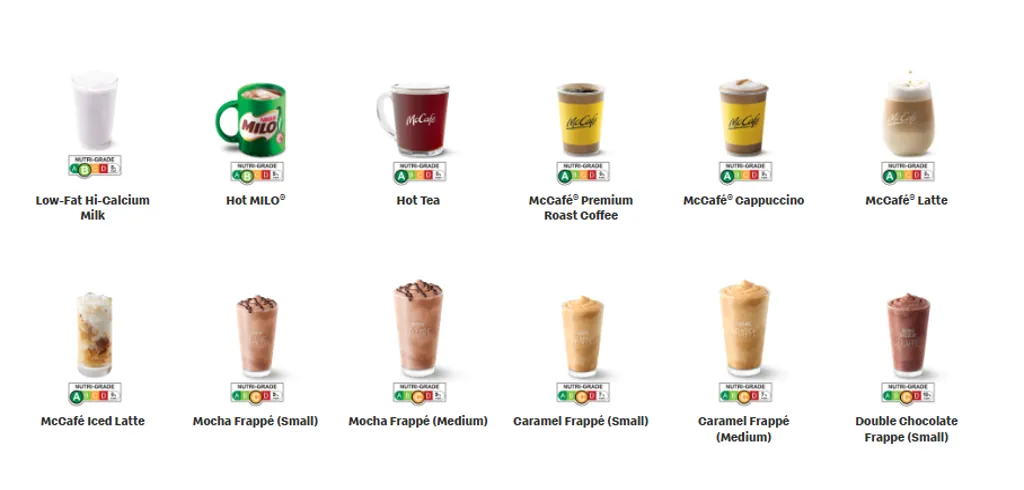 McDonald’s Bugis Junction Beverages Menu