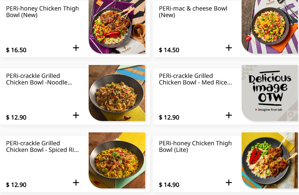 Nando’s PERi PERi Bowls Menu